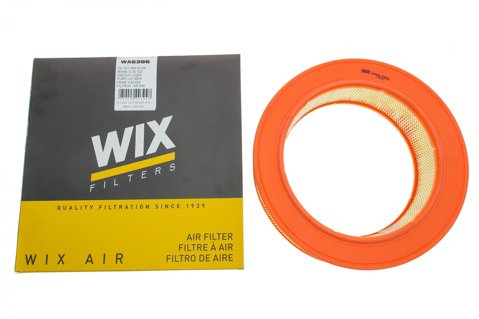 WA6386 WIX FILTERS